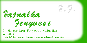 hajnalka fenyvesi business card